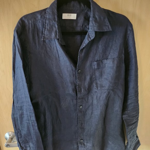 Uniqlo Premium Linen Long-Sleeve Shirt (Size M) - 5 Different Colors - Picture 8 of 11